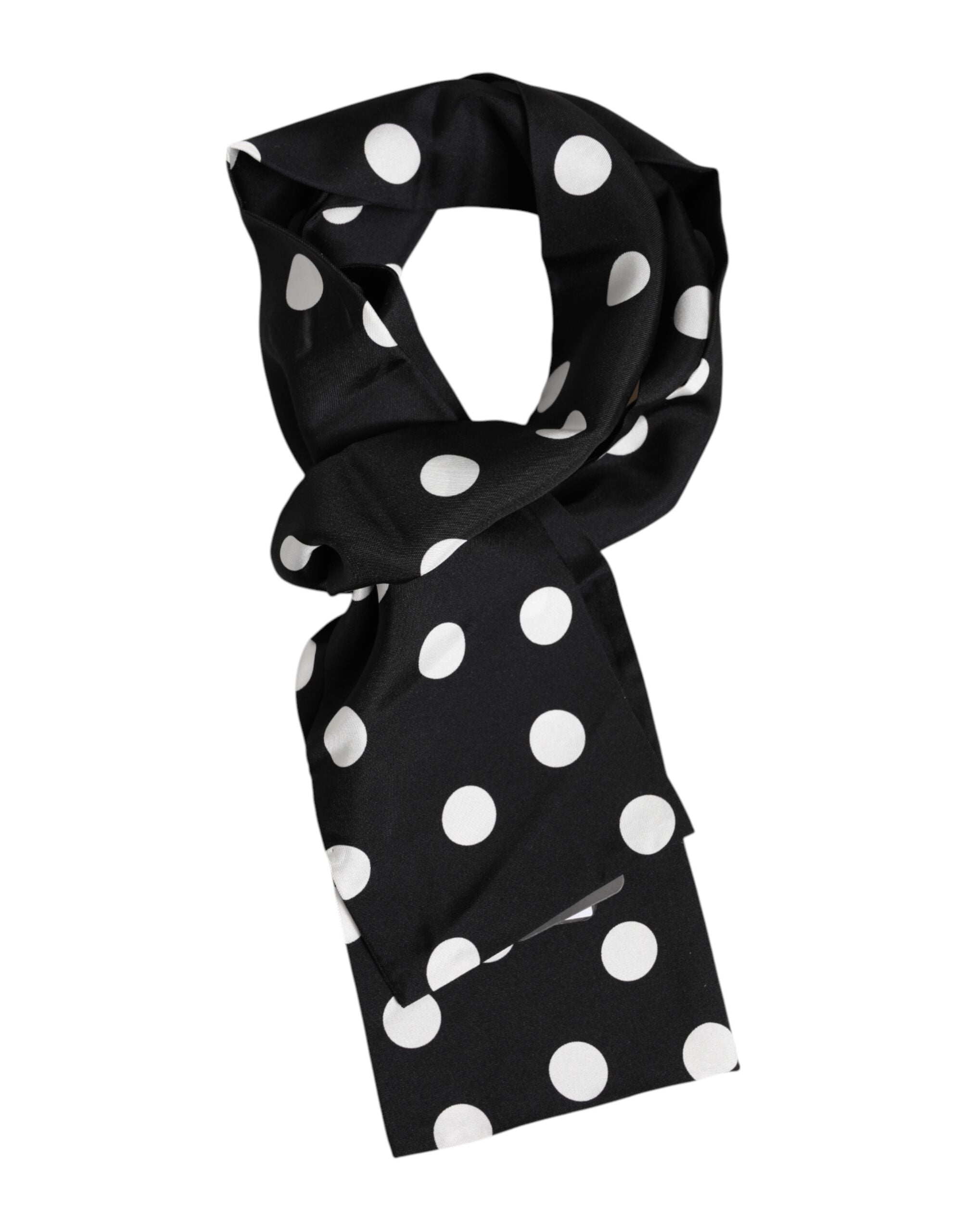 Foulard Dolce & Gabbana à pois noir et blanc
