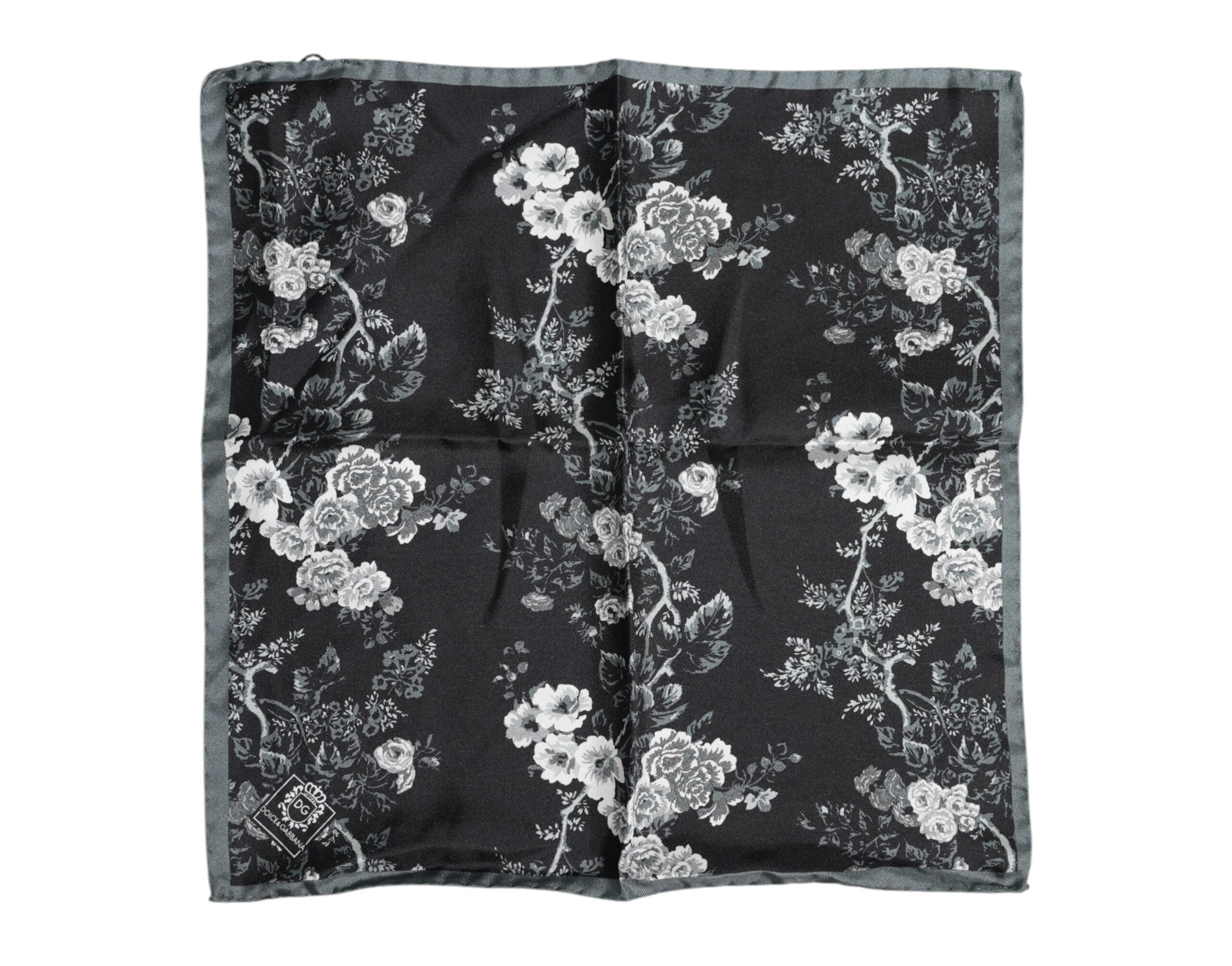 Foulard Dolce & Gabbana floral noir