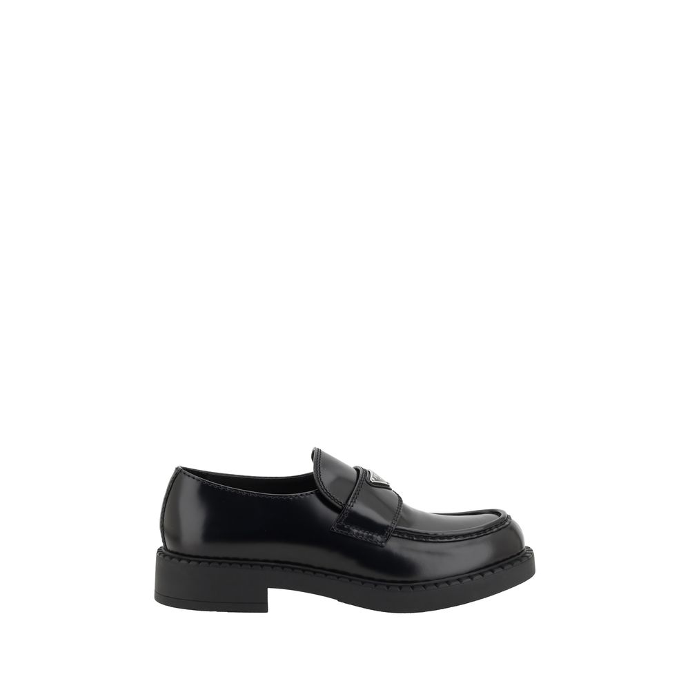 Loafers Prada en cuir noir