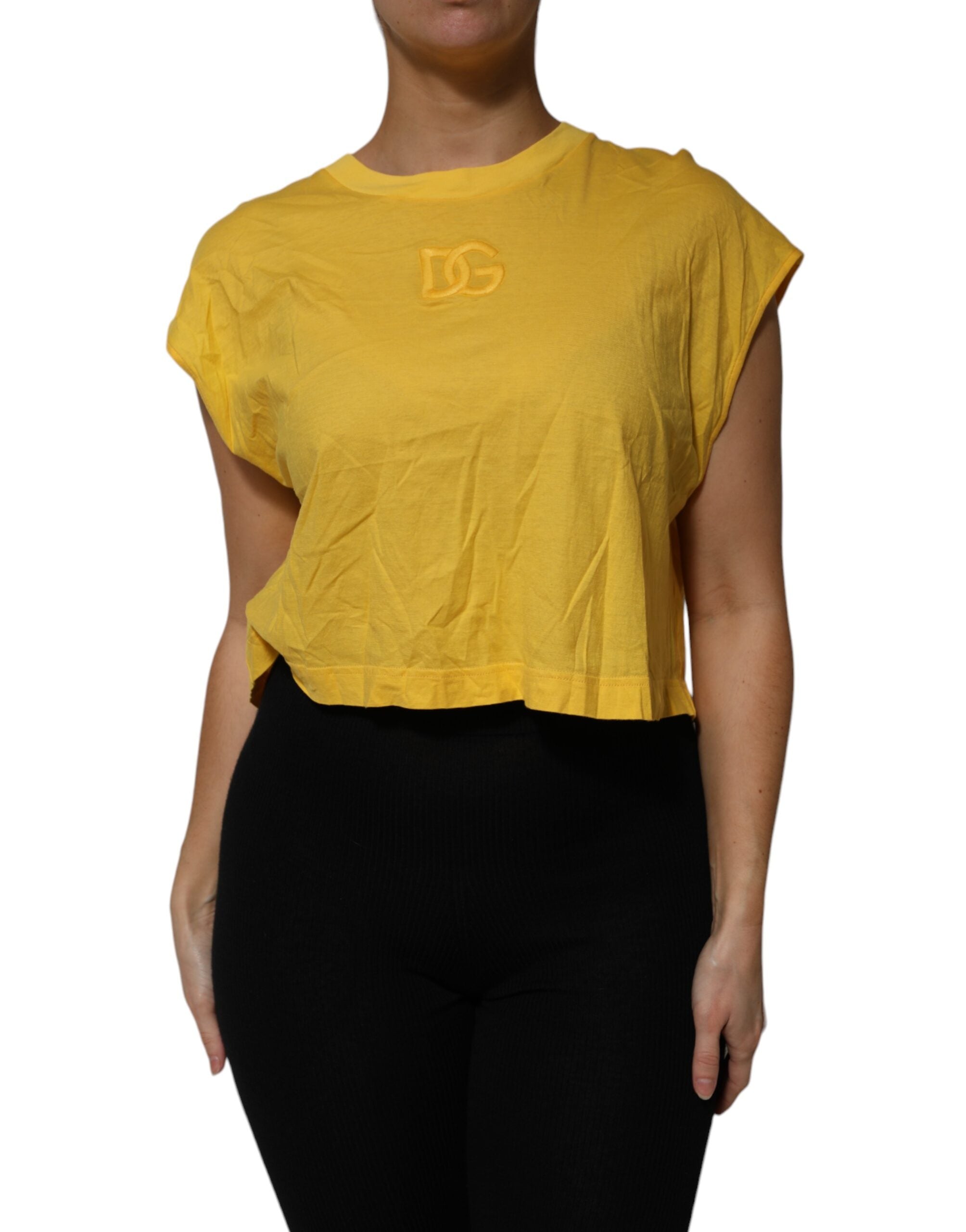 Haut Dolce & Gabbana sans manches jaune