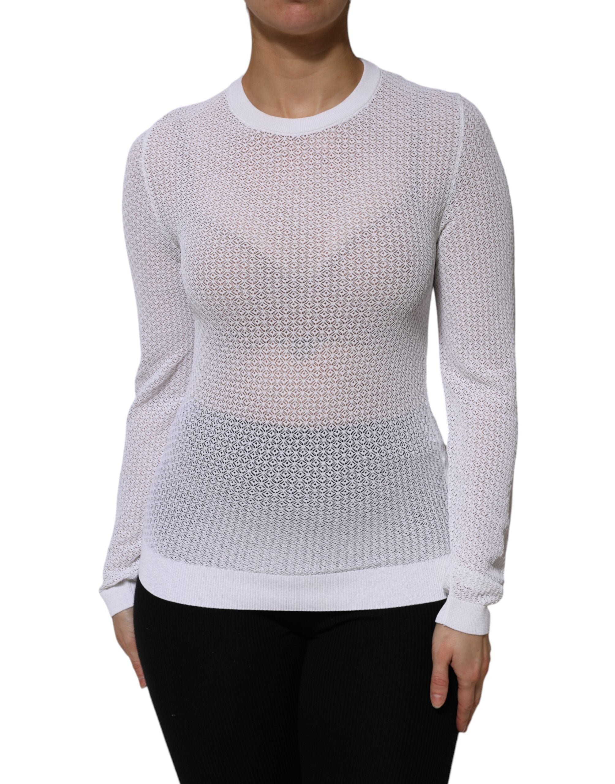 Pull Dolce & Gabbana à manches longues blanches
