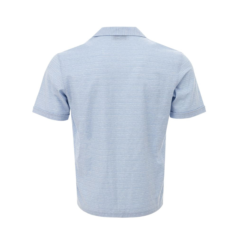 Chemise Gran Sasso à moitié manches bleu clair