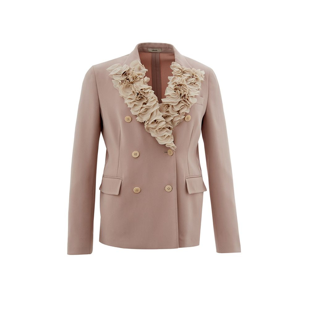 Veste Lardini à ruffles grise