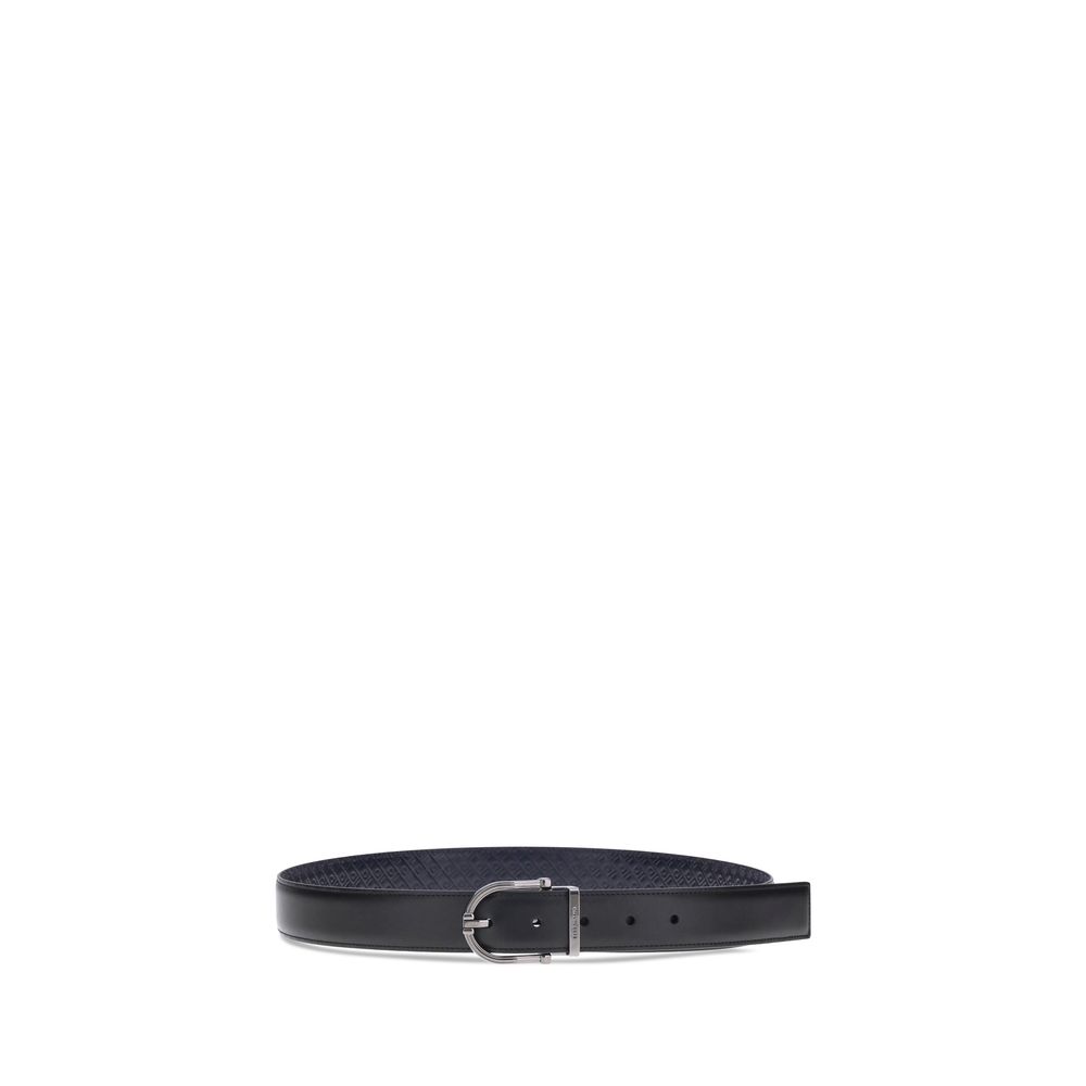 Ceinture Ferragamo réversible noire et marron