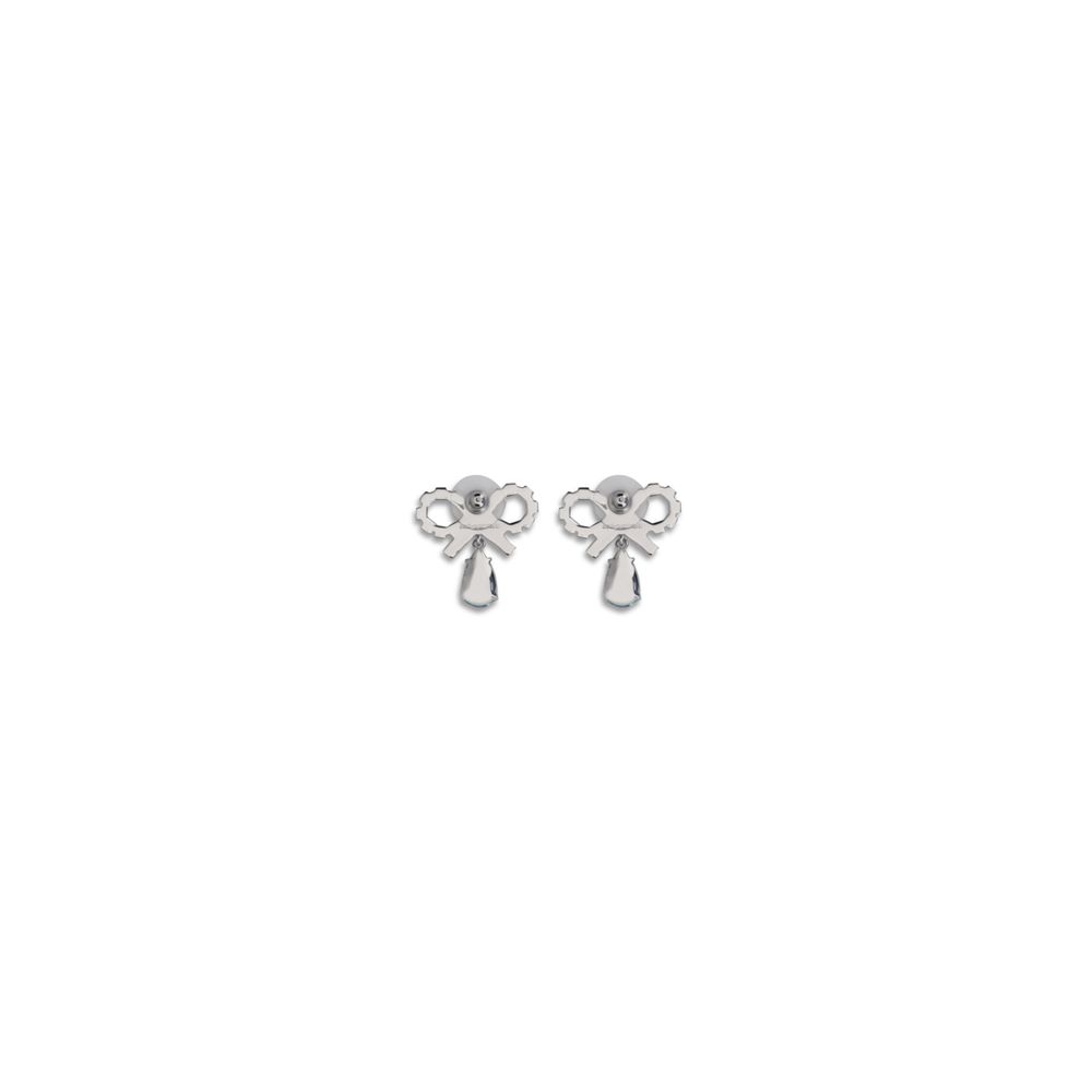 Boucles d'oreilles Self-Portrait à nœud argentées