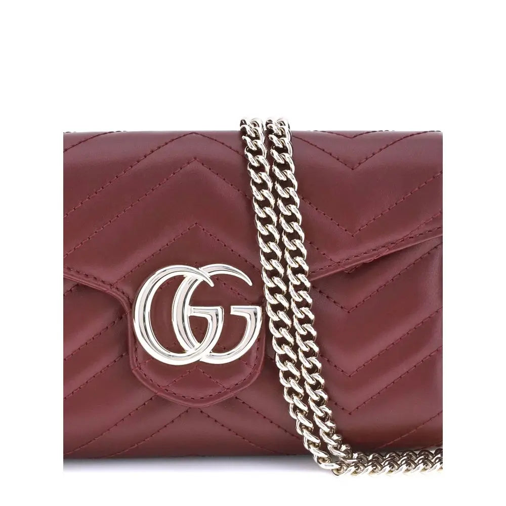 Portefeuille Gucci GG Marmont rosso ancora Gucci