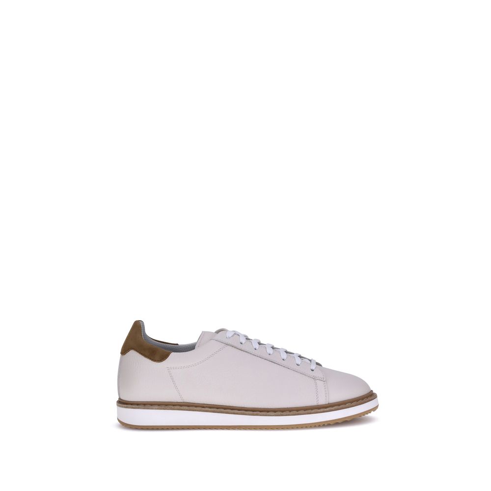 Baskets Brunello Cucinelli en cuir grises