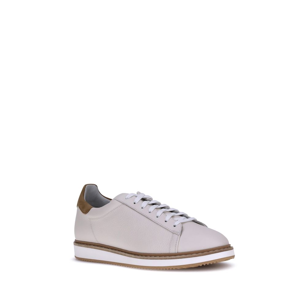 Baskets Brunello Cucinelli en cuir grises
