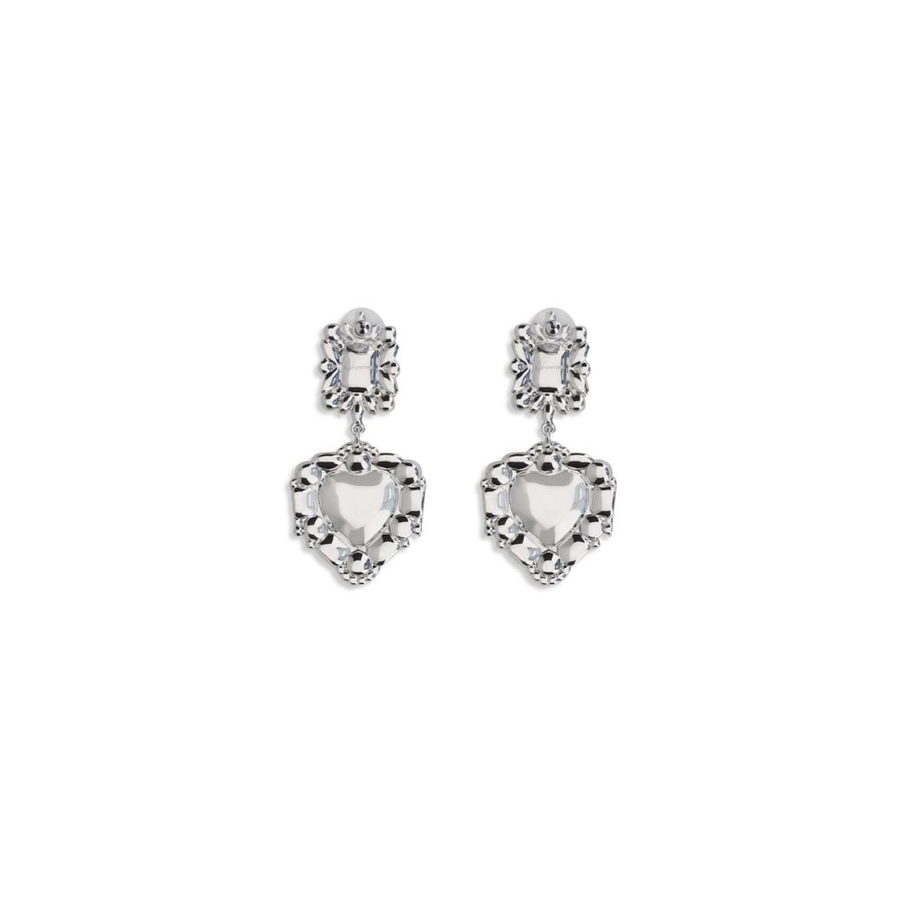Boucles d'oreilles Self-Portrait cœur métallisé