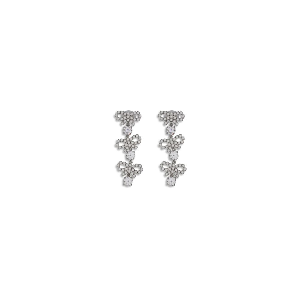 Boucles d'oreilles Self-Portrait avec nœuds métalliques