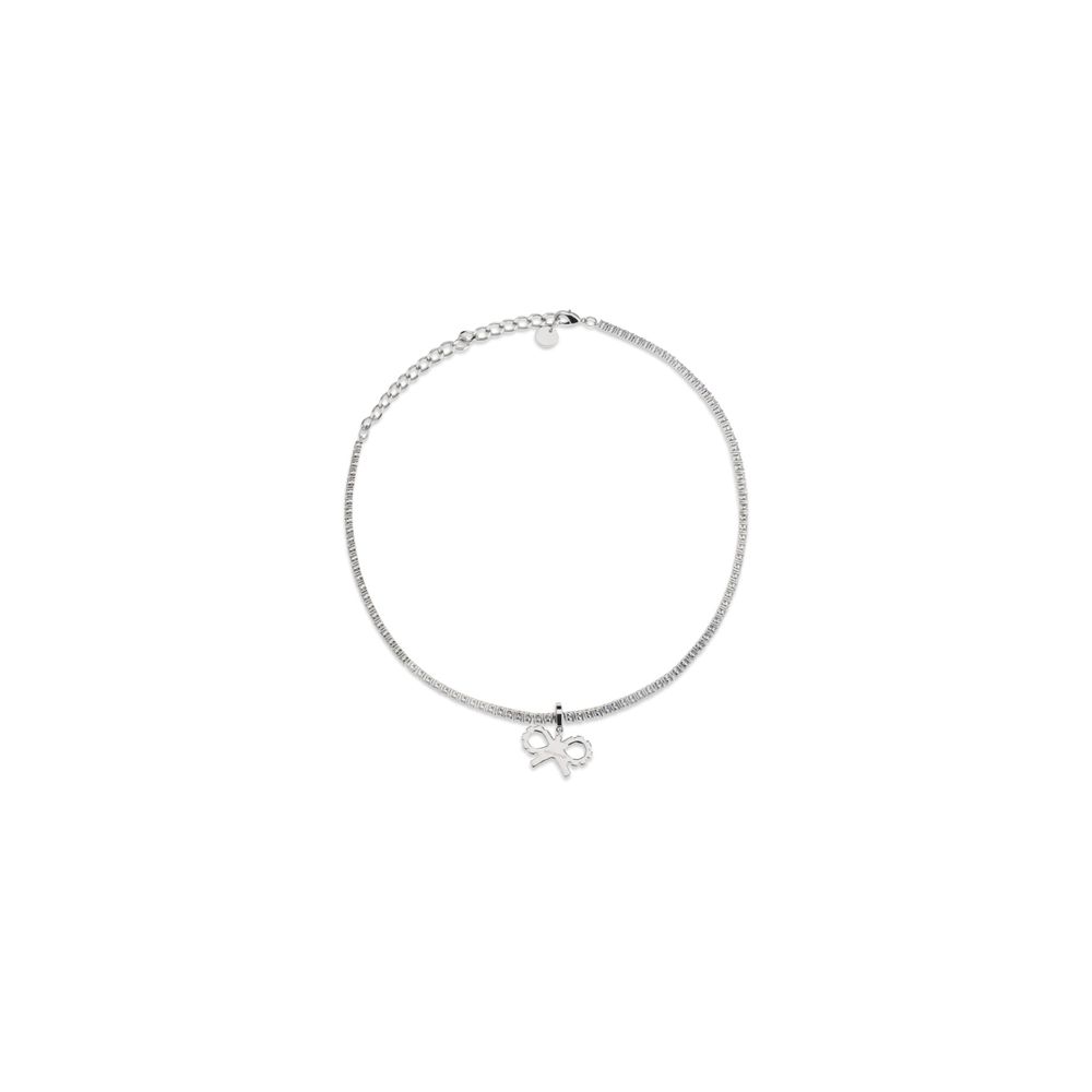 Collier Self-Portrait avec pendentif nœud métallisé