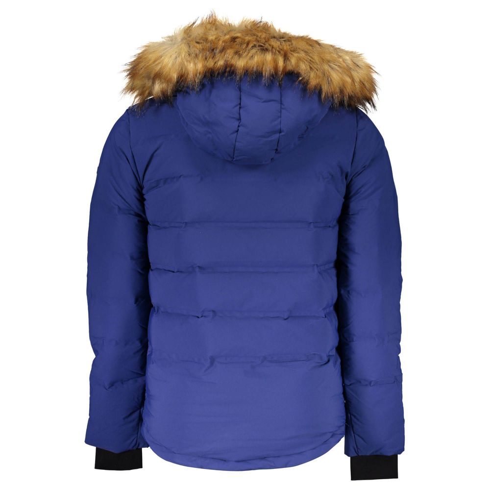 Veste Blue Elastane à capuche bleue