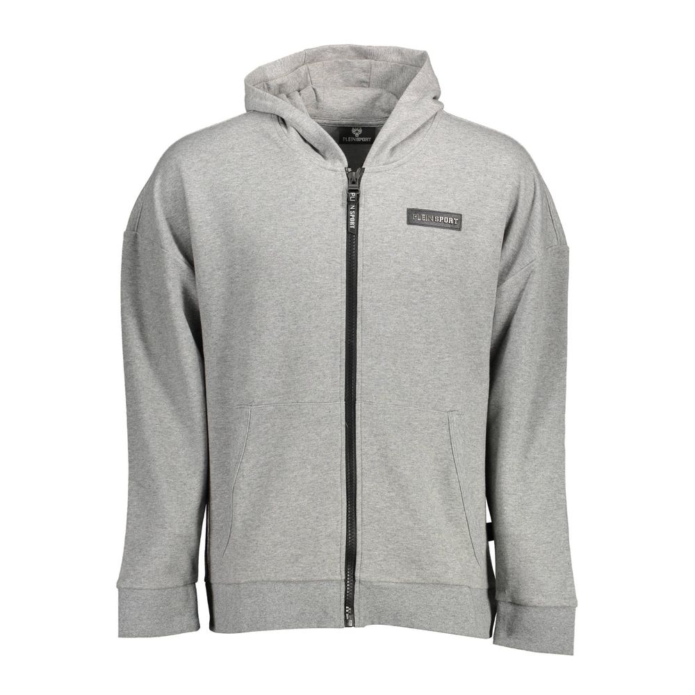Sweat à capuche Marque Modèle gris