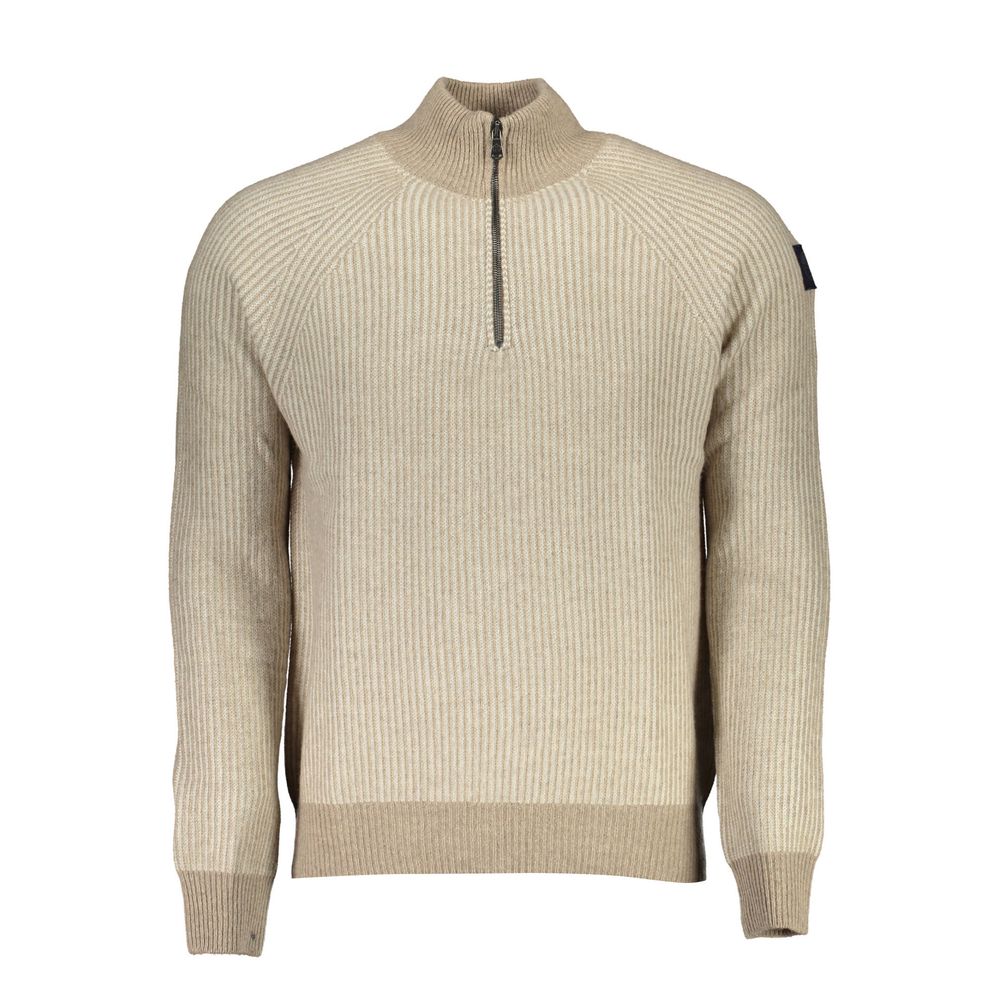Pull marque beige