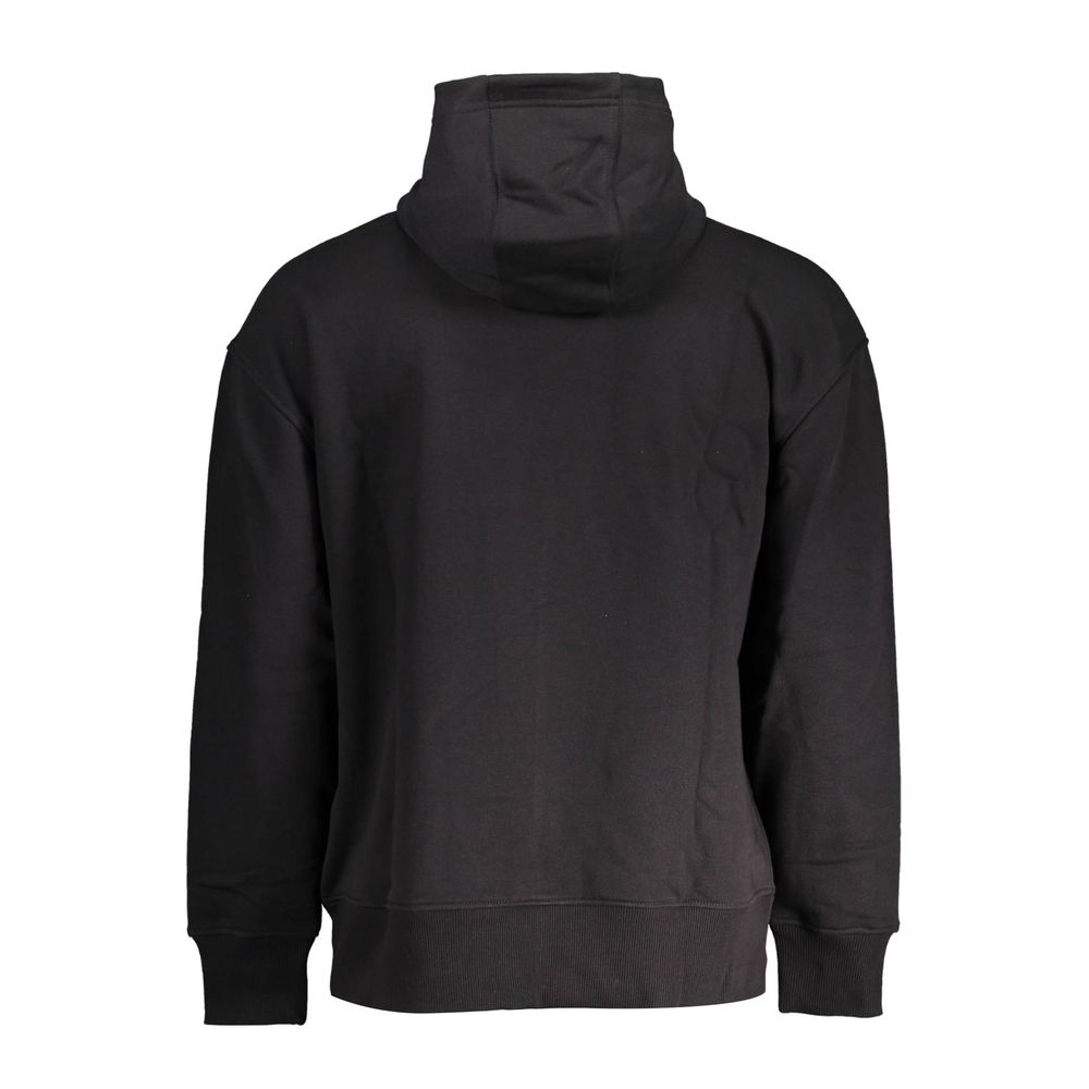 Sweatshirt Marque Noir à capuche noir