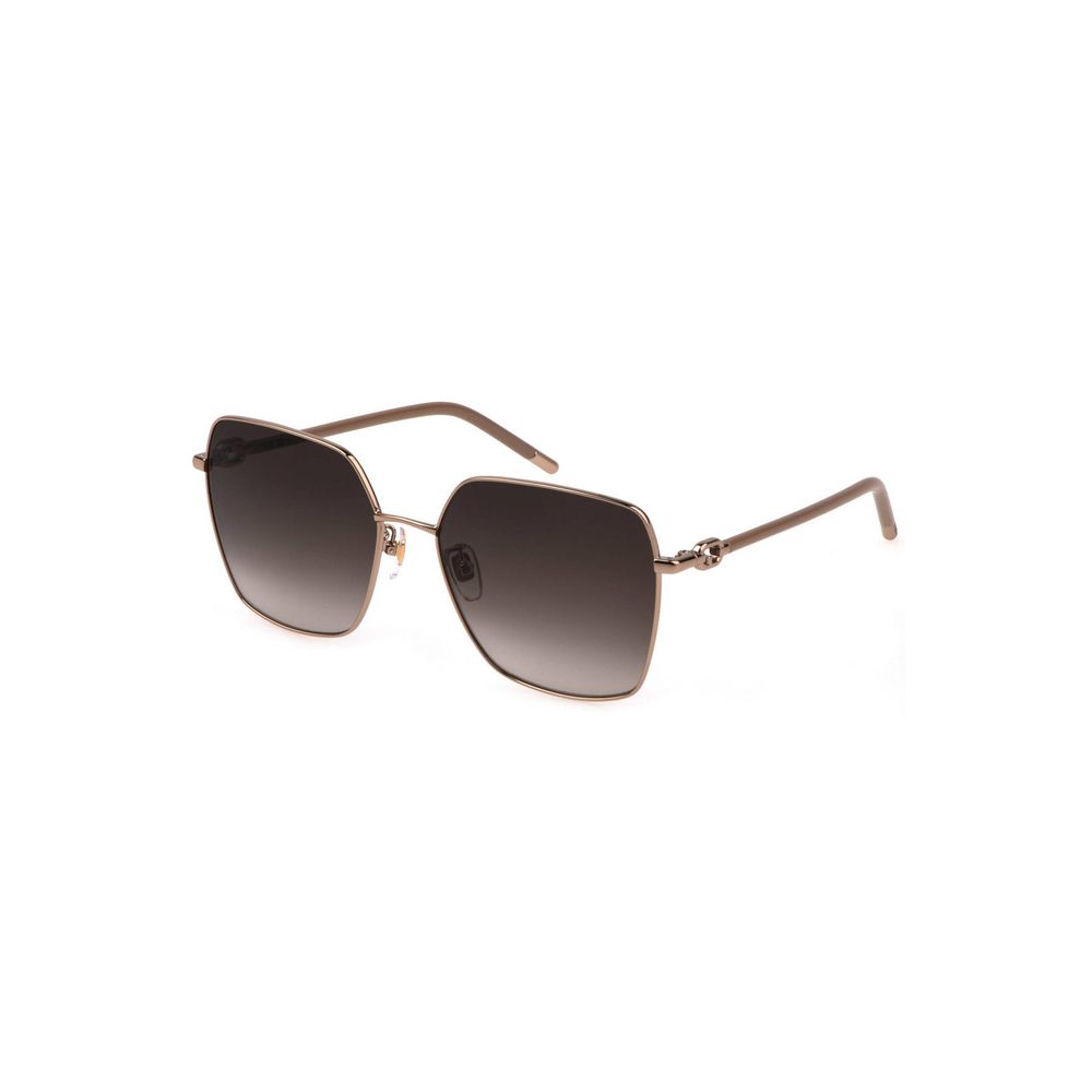 Lunettes Gold métal carrées fumées