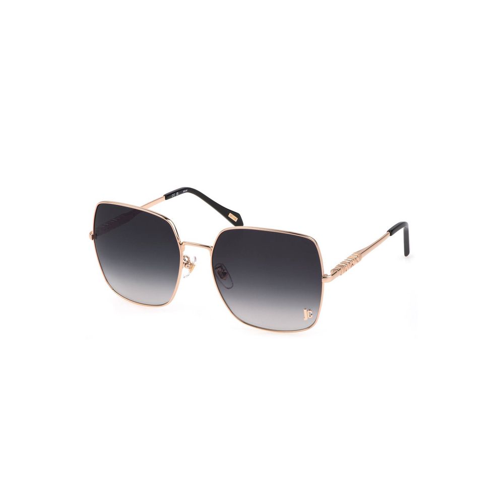 Lunettes Gold métal carrées fumées