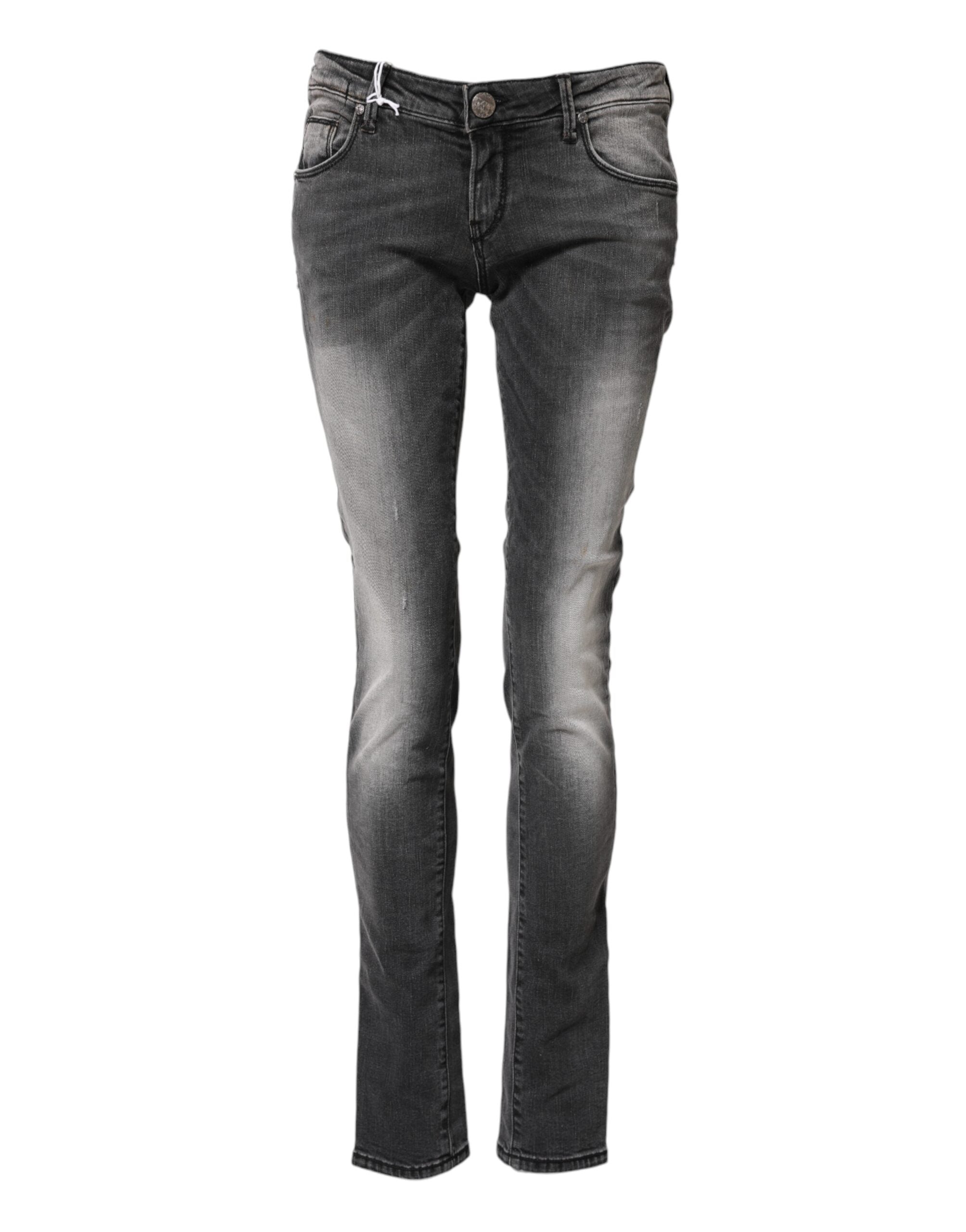 Jean Acht Low Waist gris foncé