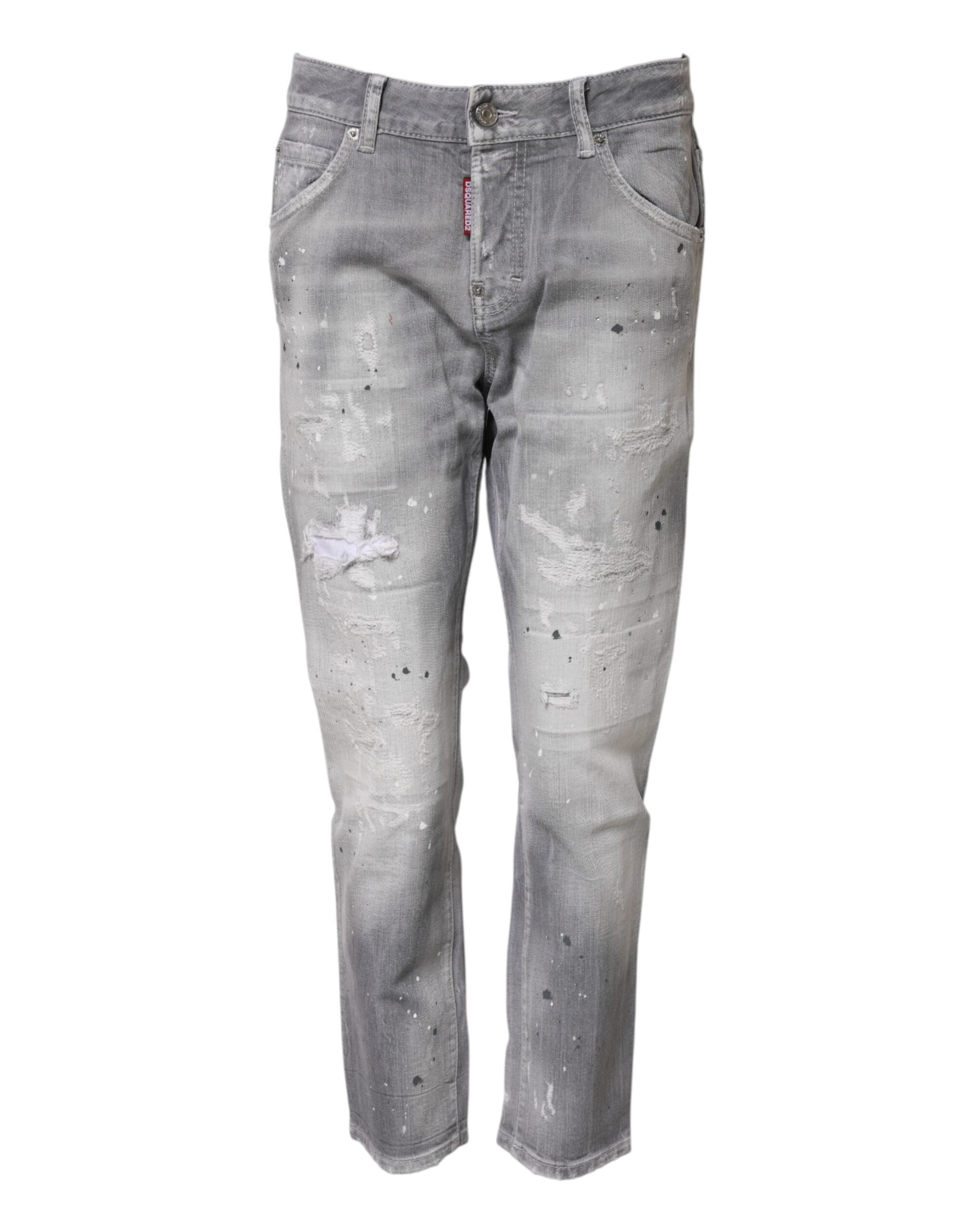 Jeans DSQUARED2 Mid Waist gris washed