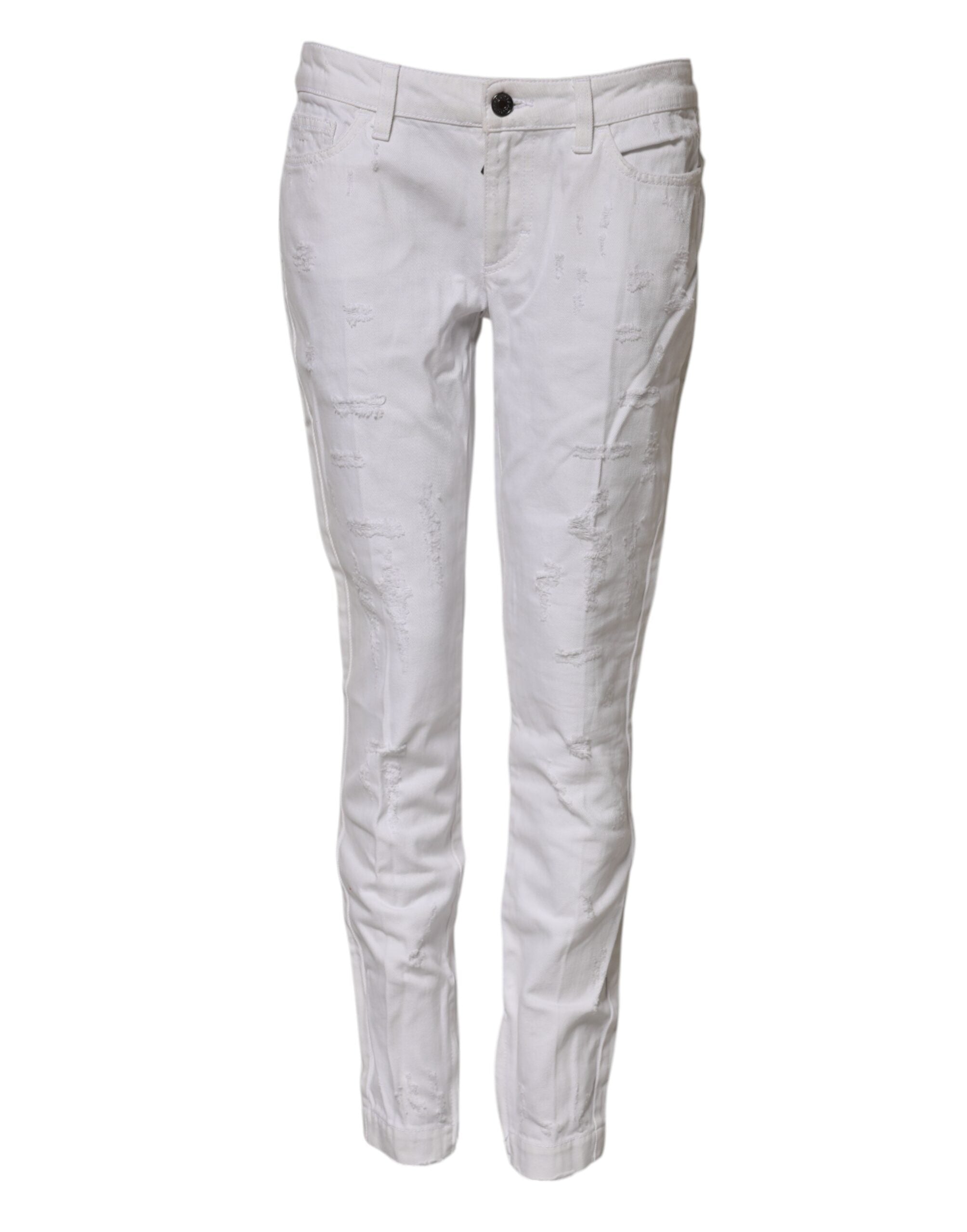 Jeans Dolce & Gabbana mi-hauteur blancs