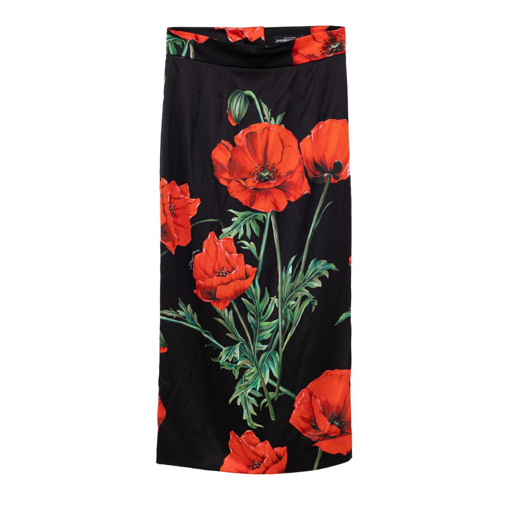 Jupe Dolce & Gabbana imprimée noir et rouge