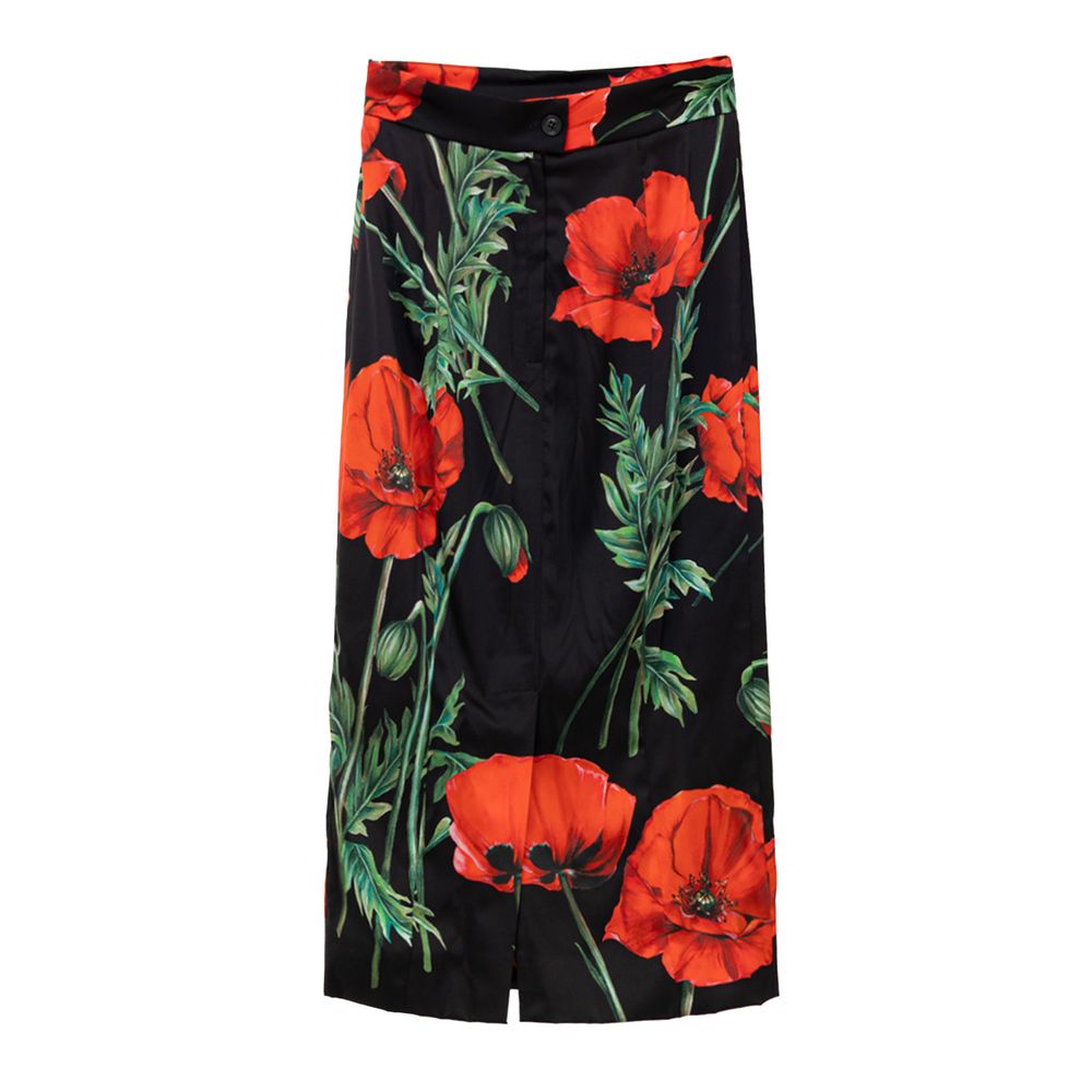 Jupe Dolce & Gabbana imprimée noir et rouge