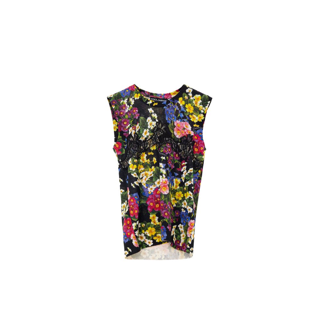 Débardeur Dolce & Gabbana fleuri noir