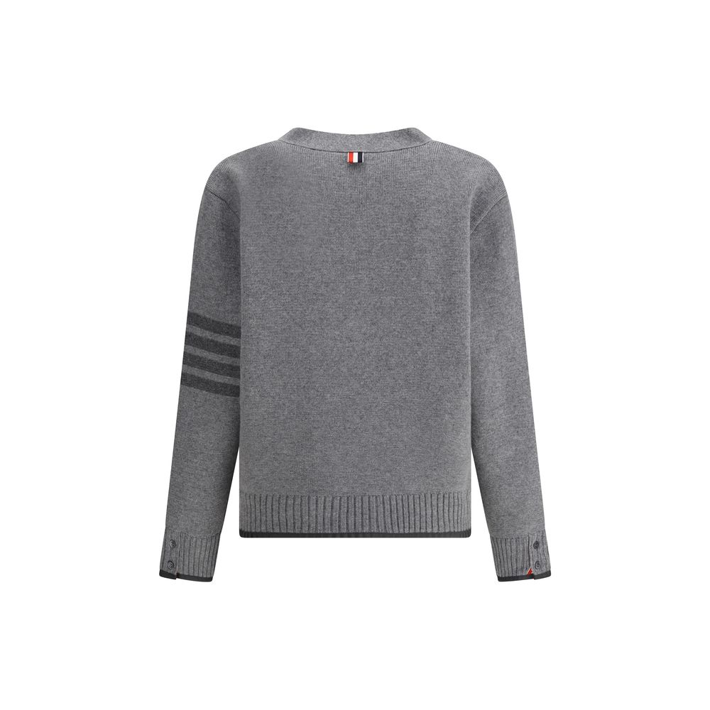 Cardigan Thom Browne V-neck noir