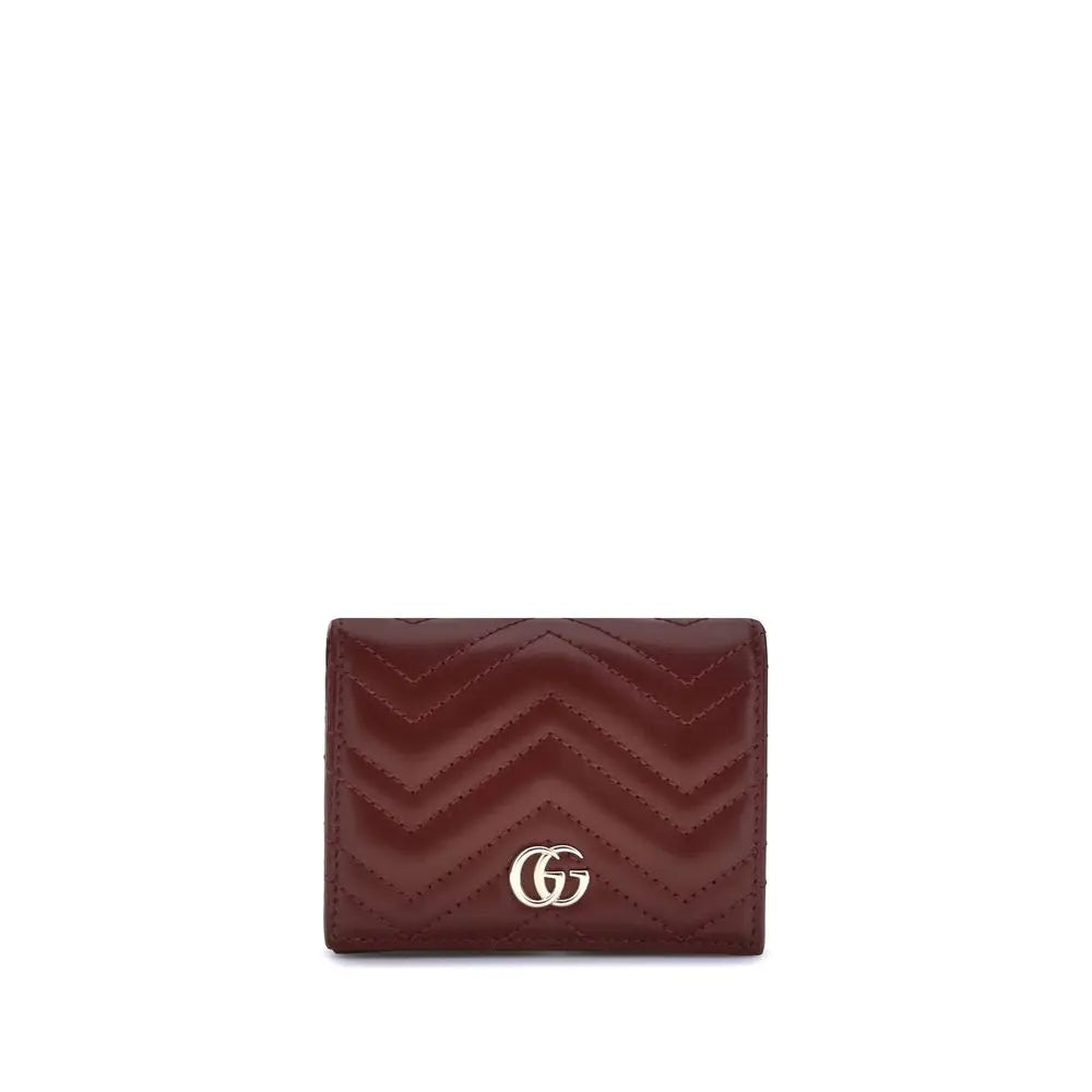 Porte-cartes Gucci GG Marmont bordeaux Gucci