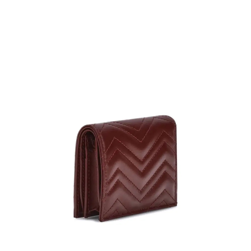 Porte-cartes Gucci GG Marmont bordeaux Gucci