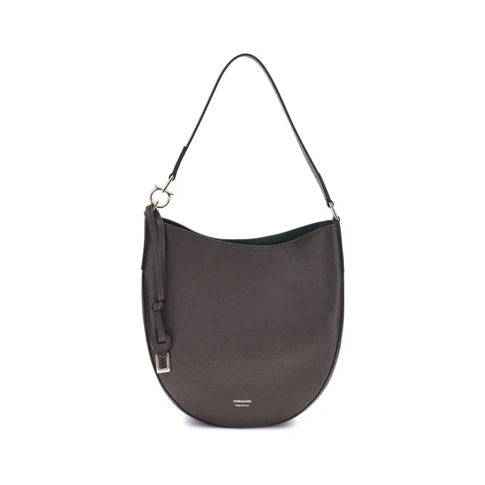 Sac bandoulière Ferragamo North-South brun Ferragamo