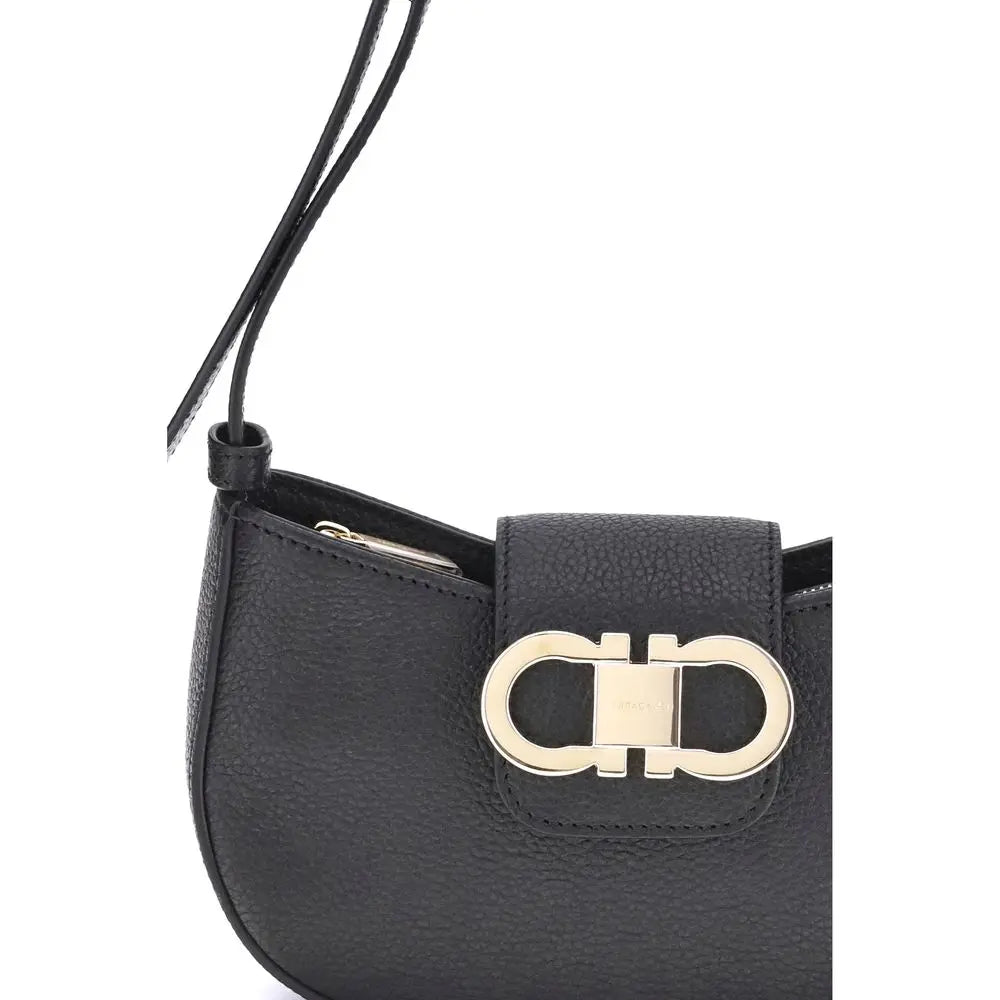 Sac à bandoulière Ferragamo Gancini noir Ferragamo