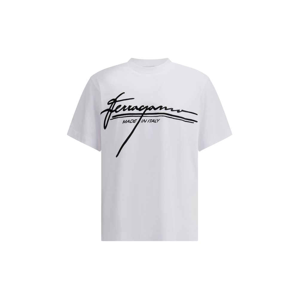 T-shirt Ferragamo logo noir