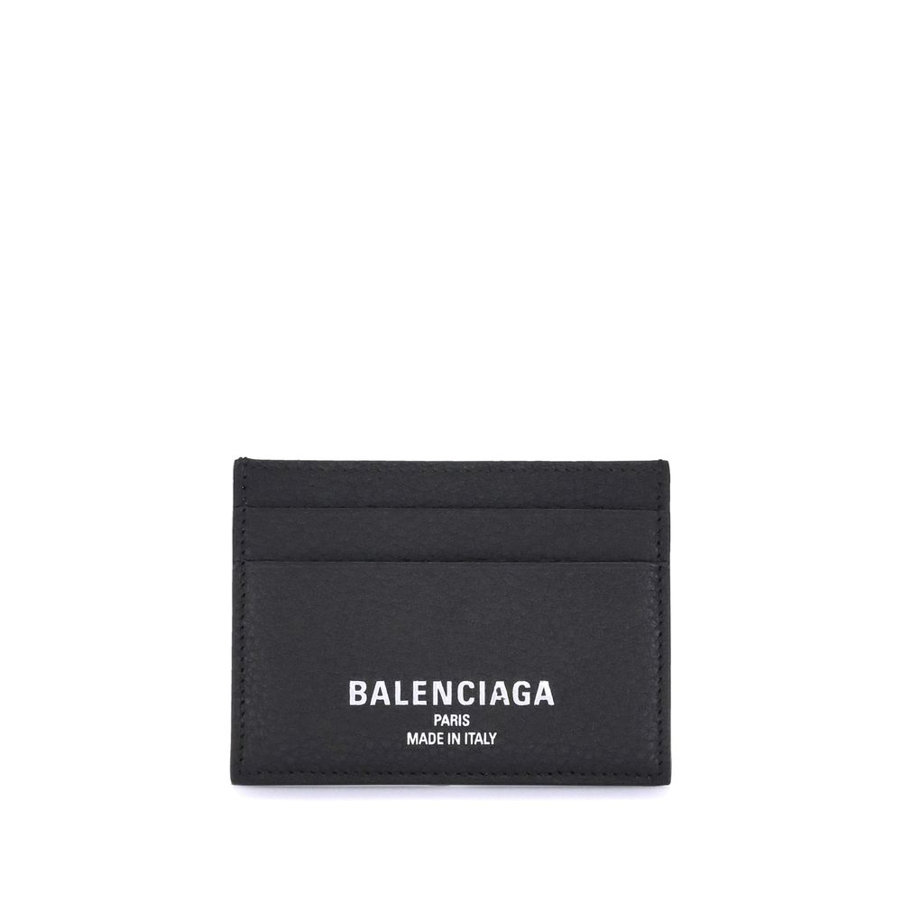 Porte-cartes Balenciaga en cuir noir