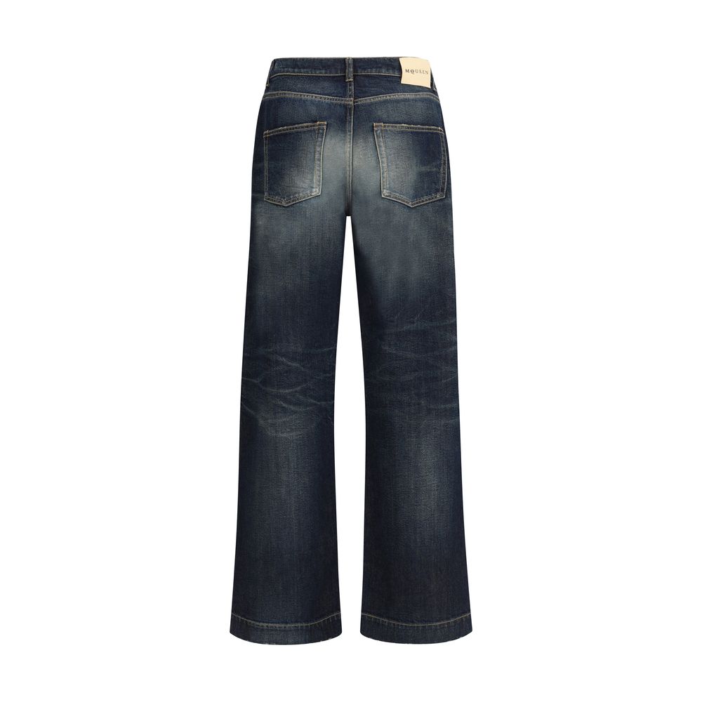 Jean Alexander McQueen effet vintage bleu