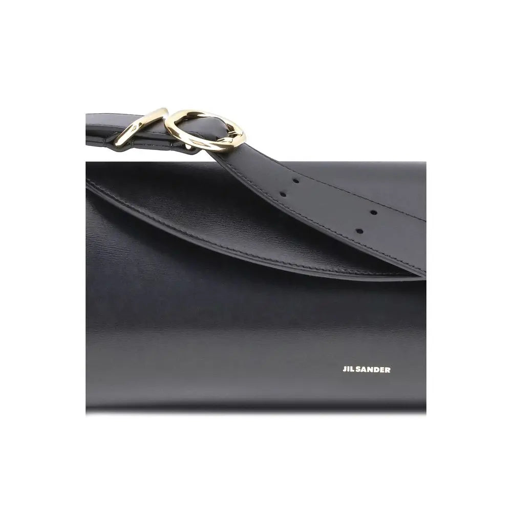 Sac épaule Jil Sander Cannolo large noir Jil Sander