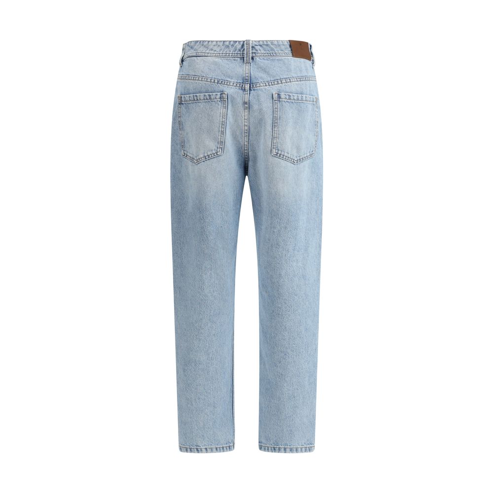 Jeans Brunello Cucinelli droit bleu