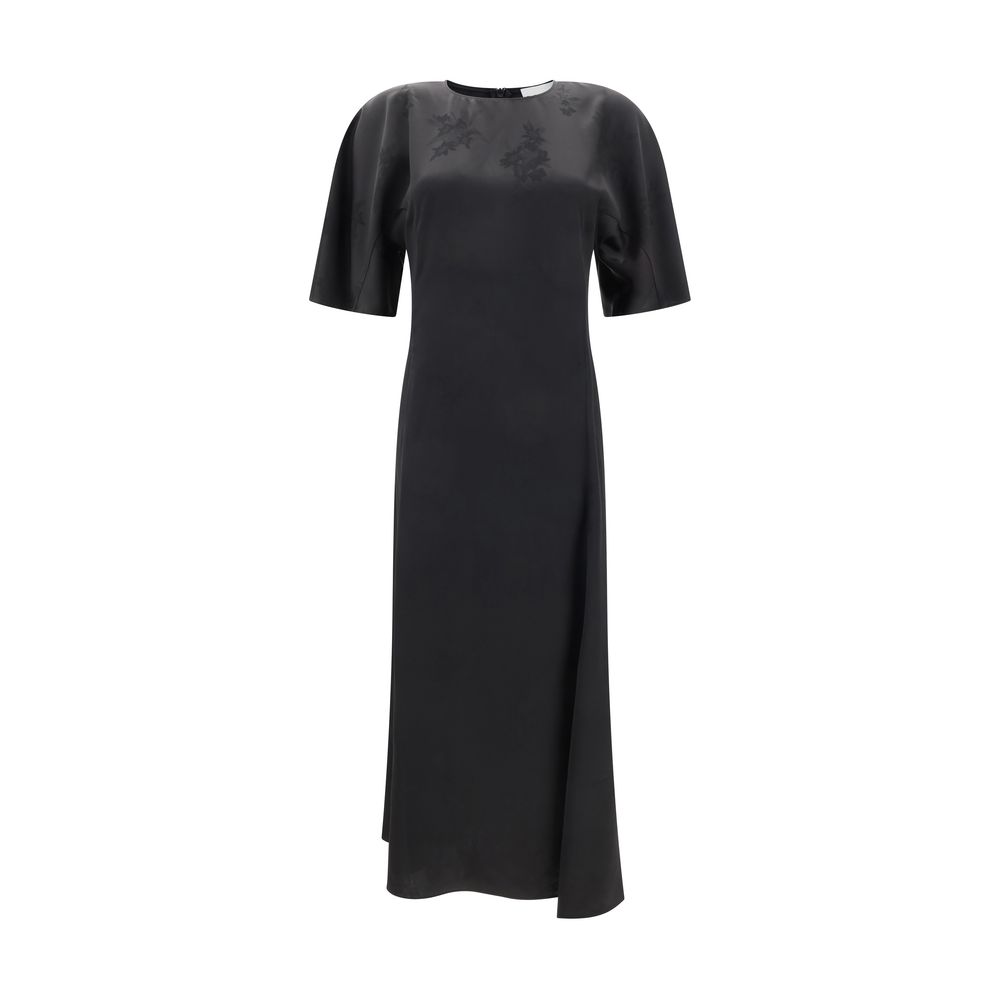 Robe Ganni Long Dress verte florale
