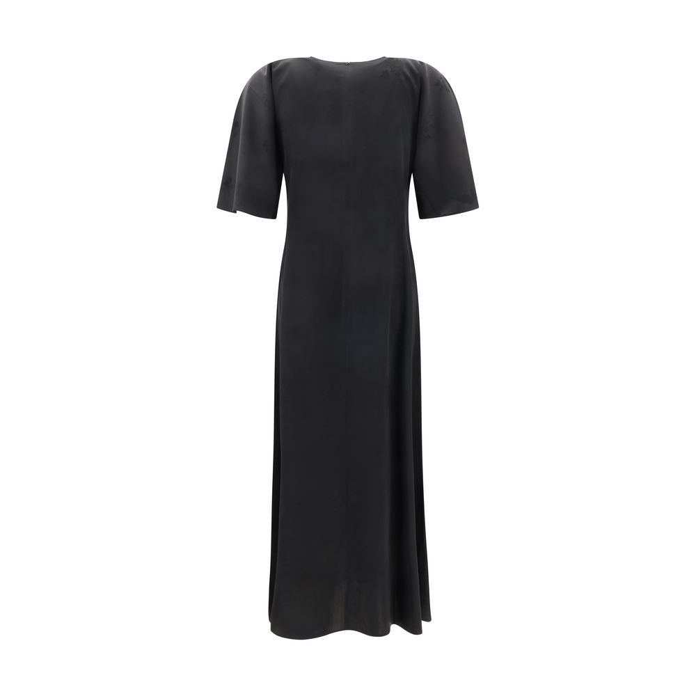 Robe Ganni Long Dress verte florale