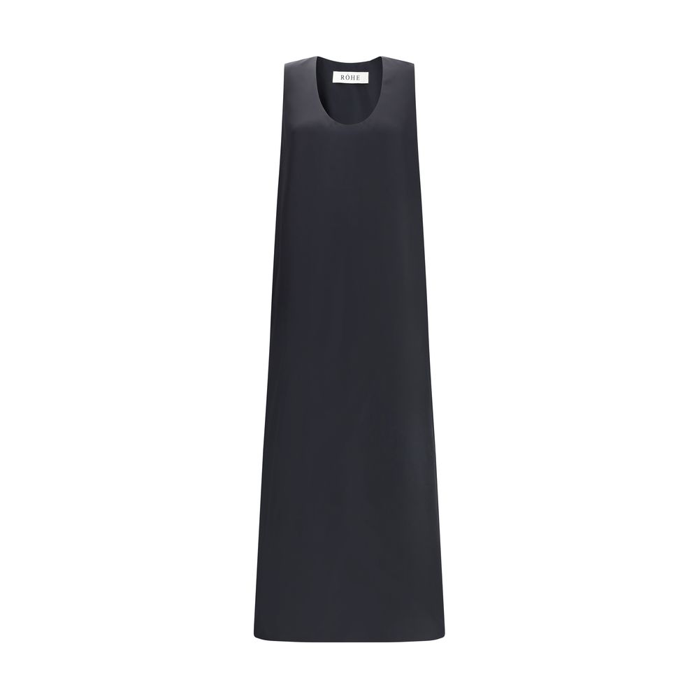 Robe longue Rohe satin noire