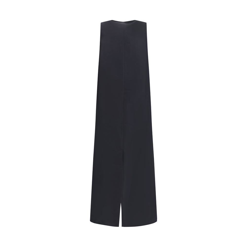 Robe longue Rohe satin noire