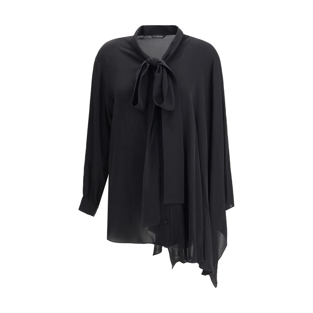 Blouse asymétrique Balenciaga blanche