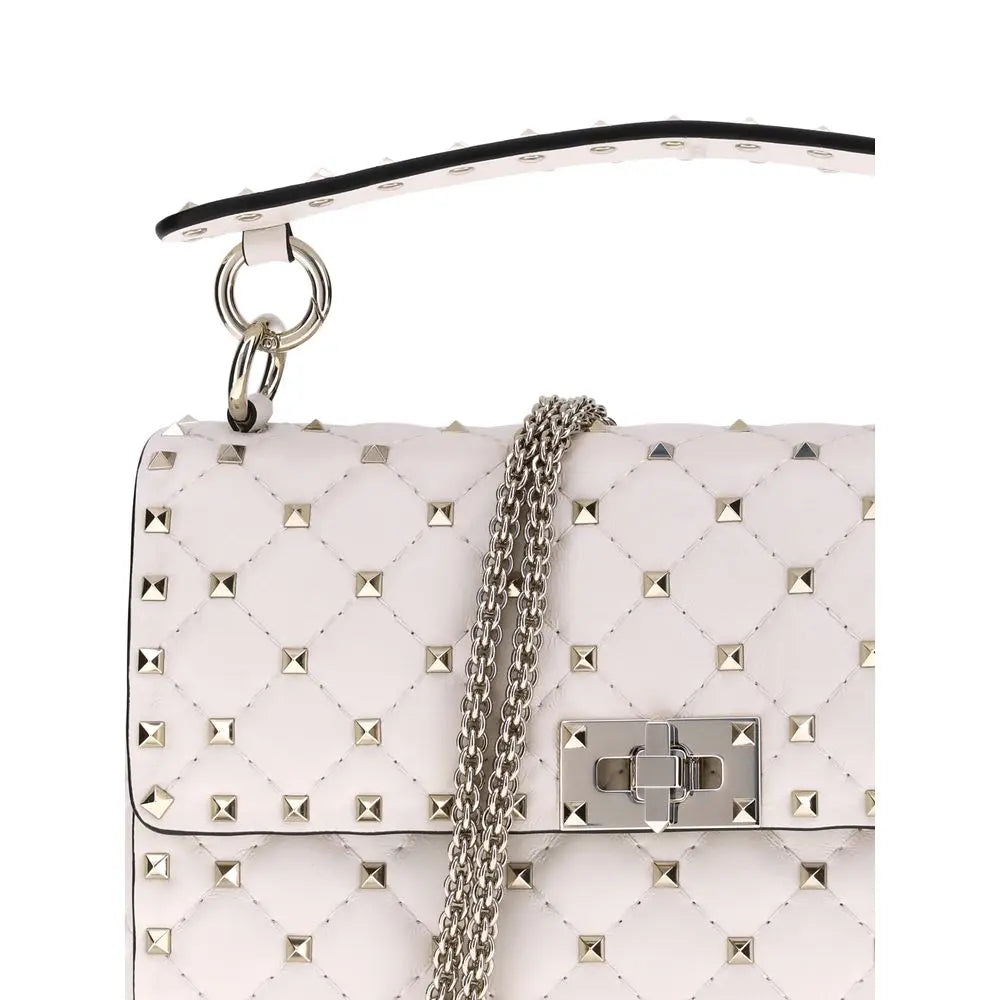 Sac bandoulière Valentino Garavani Rockstud Spike crème Valentino Garavani