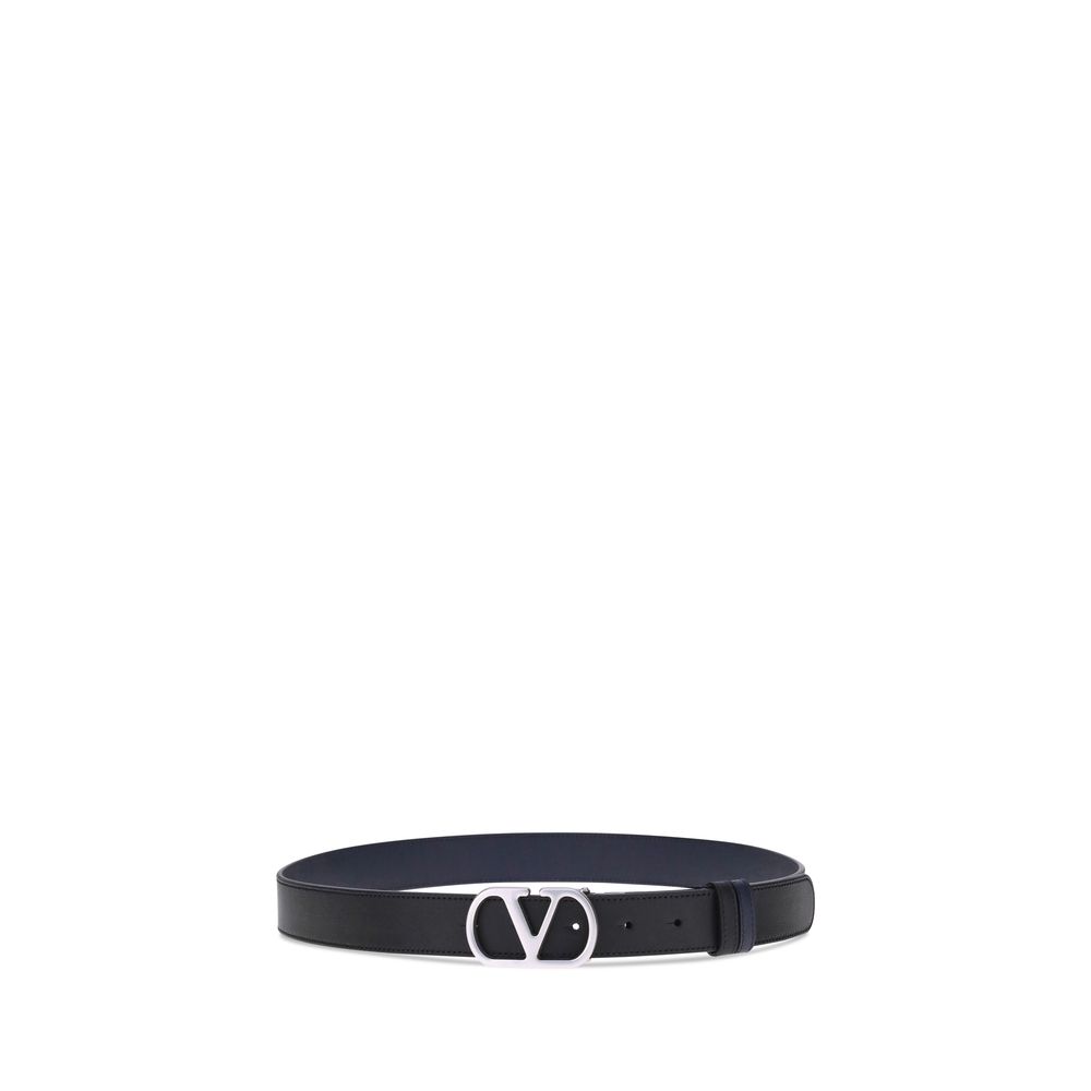 Ceinture Valentino Garavani VLogo réversible noire et marron