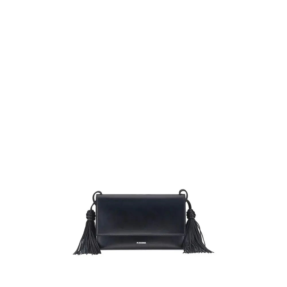 Sac bandoulière Jil Sander à pompons noir Jil Sander