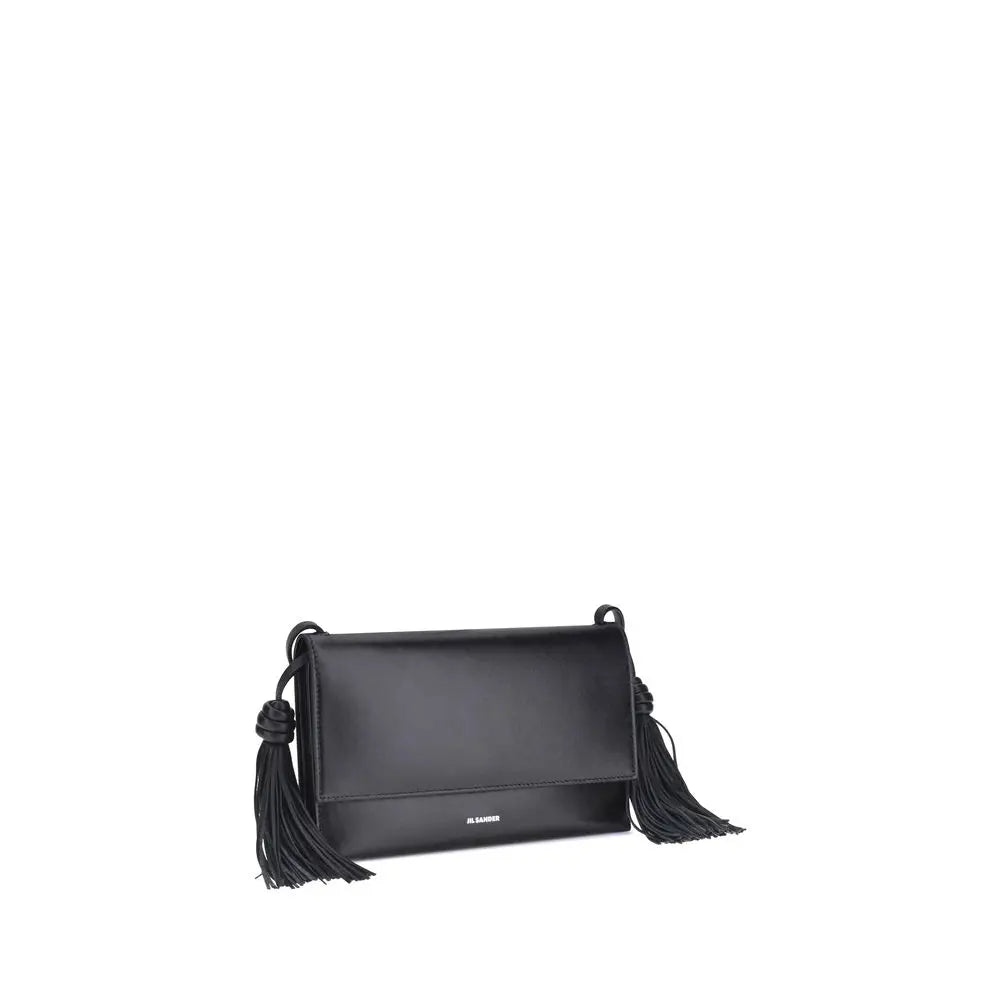 Sac bandoulière Jil Sander à pompons noir Jil Sander