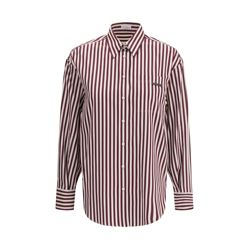 Chemise Brunello Cucinelli rayée multicolore