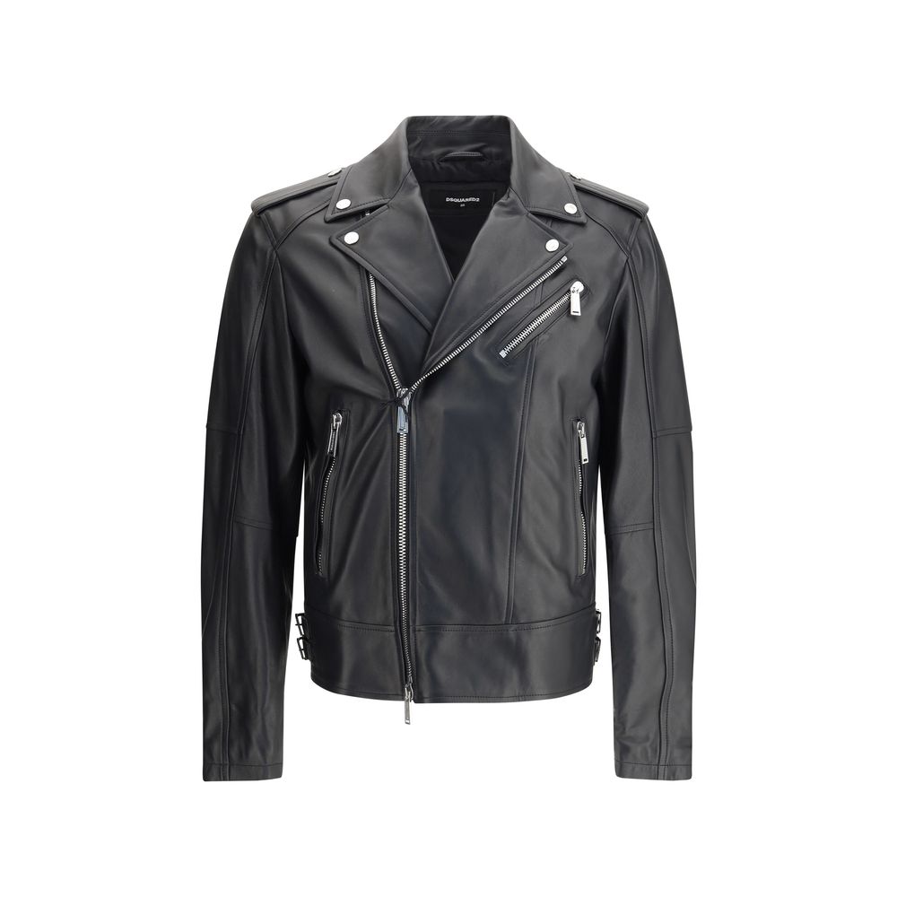 Veste cuir Dsquared2 Kiodo noire