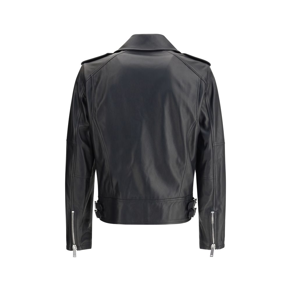 Veste cuir Dsquared2 Kiodo noire