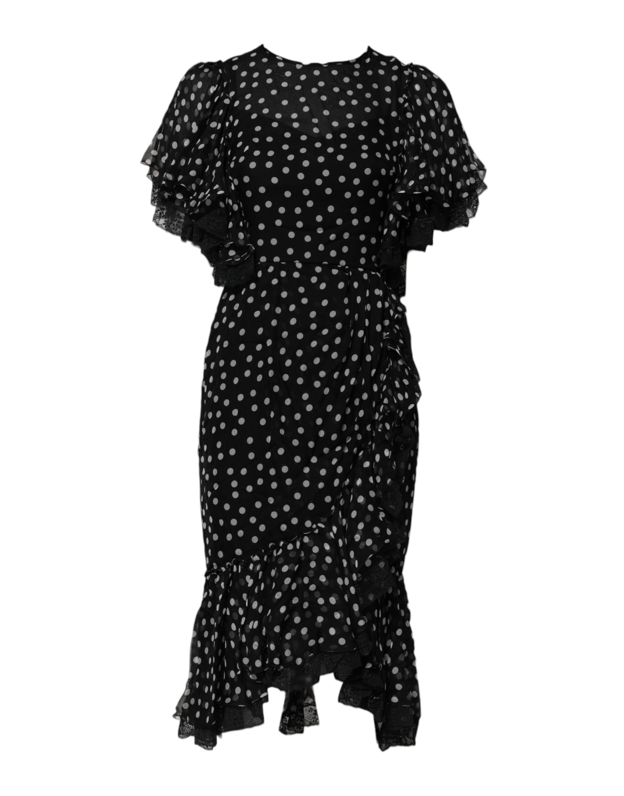 Robe Dolce & Gabbana Ruffled noire et blanche